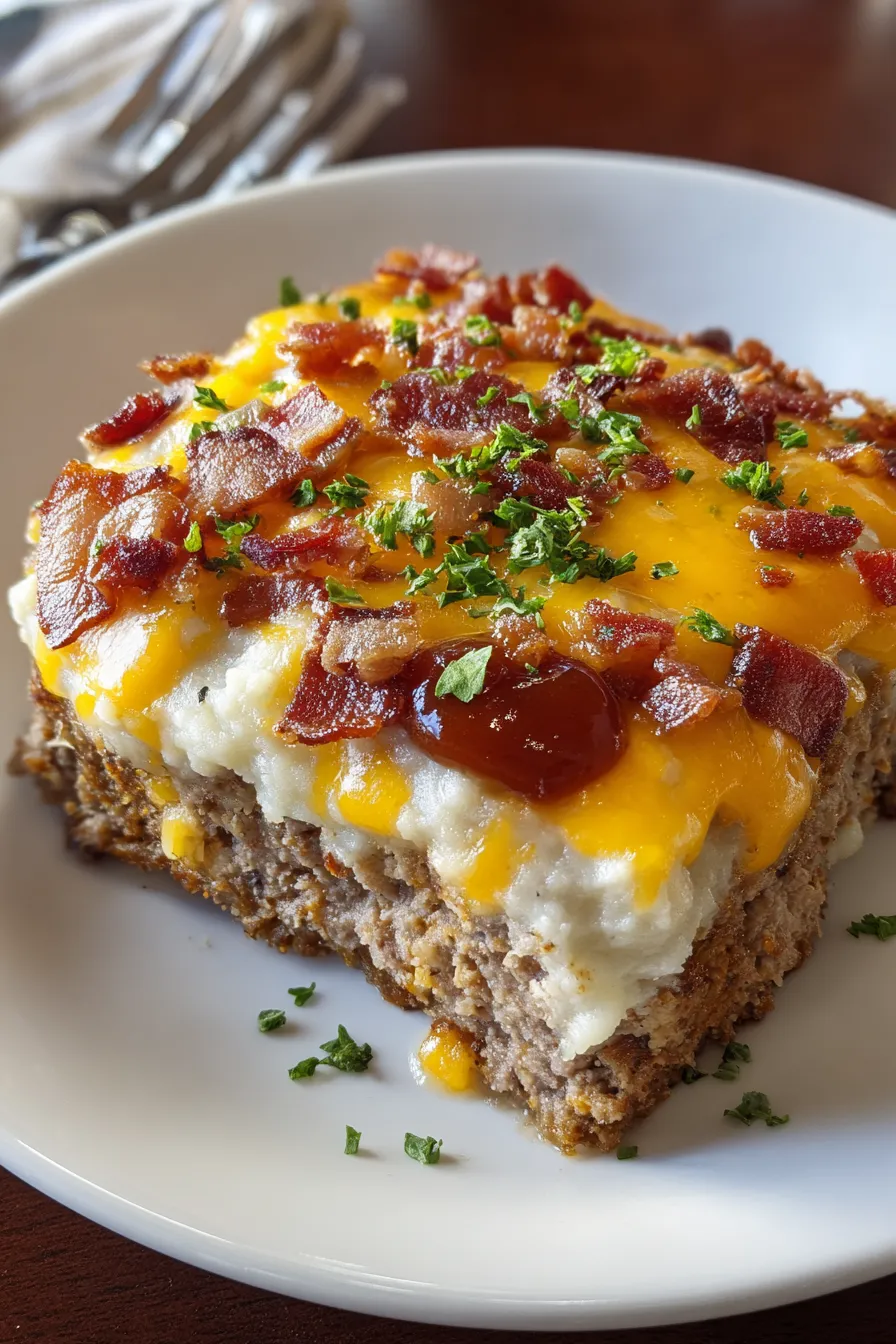 Cheesy Loaded Meatloaf Casserole – FadedMix