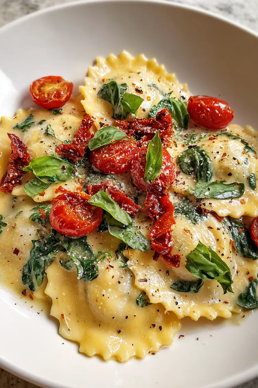 Creamy Tuscan Ravioli – FadedMix
