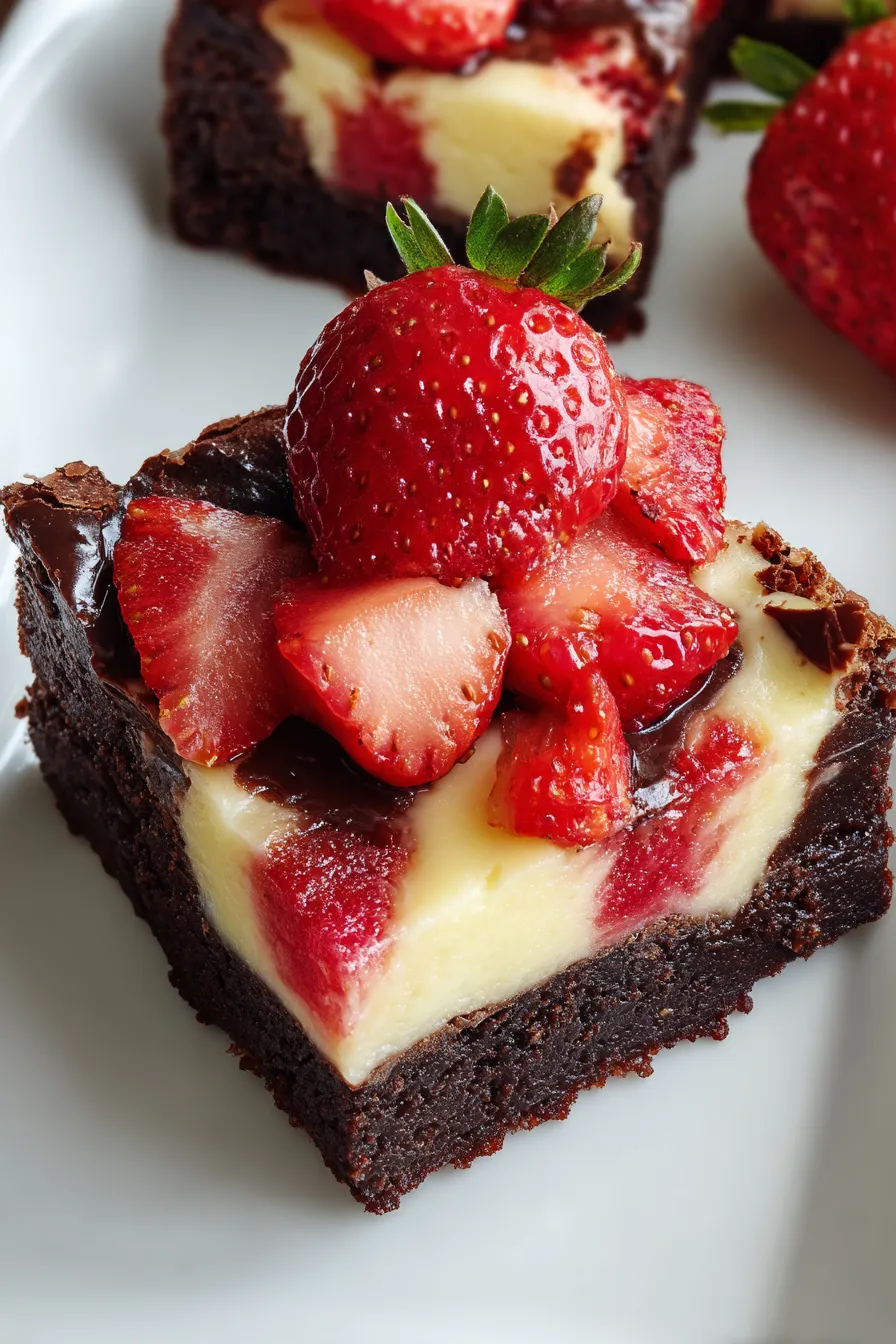 Strawberry Cheesecake Brownies – FadedMix