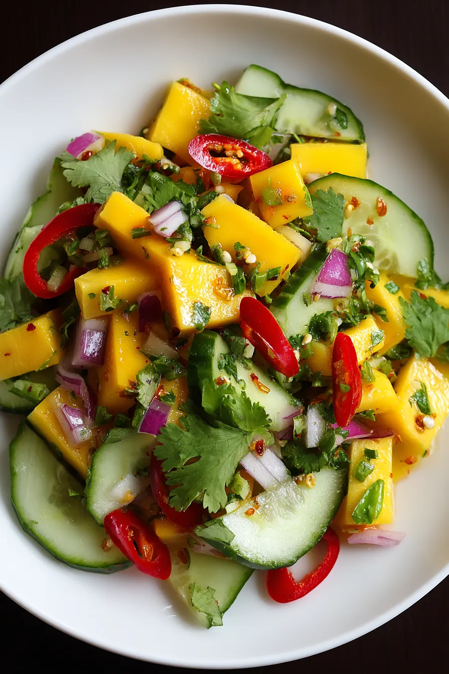 Refreshing Mango Cucumber Salad – FadedMix