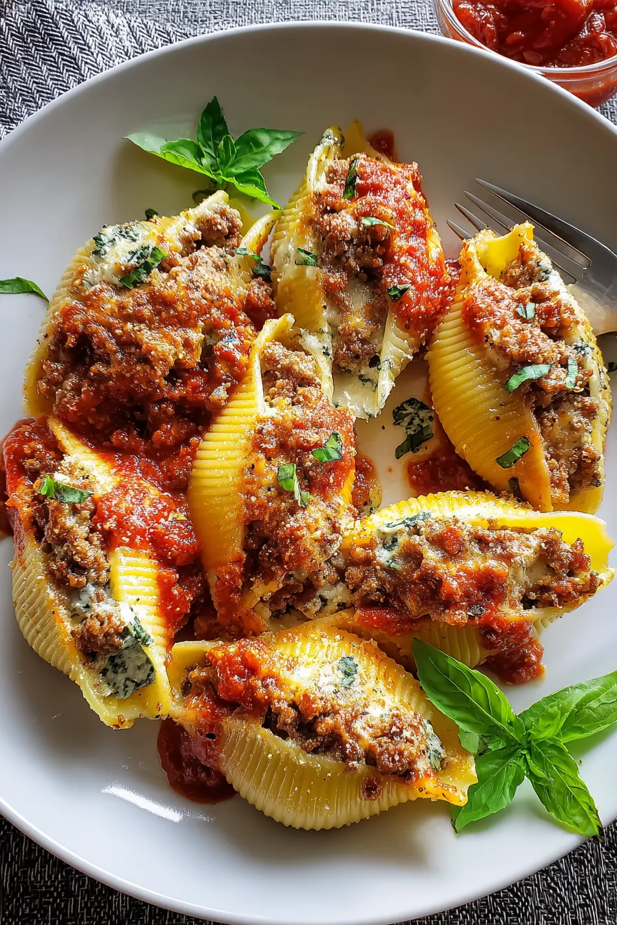 Creamy Ricotta Beef Stuffed Shells Pasta – FadedMix