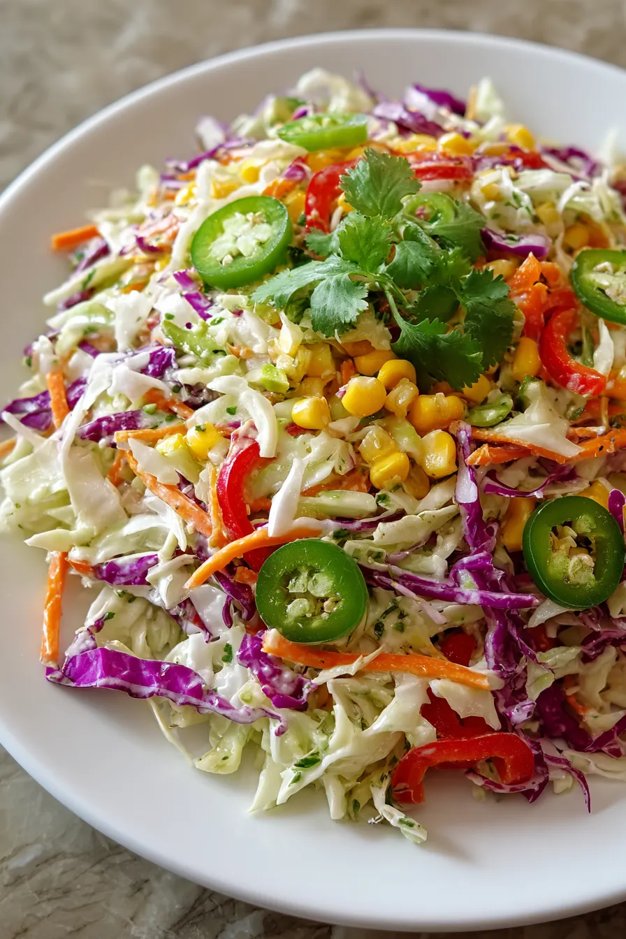 Zesty Mexican Coleslaw with Cilantro and Lime Dressing – FadedMix