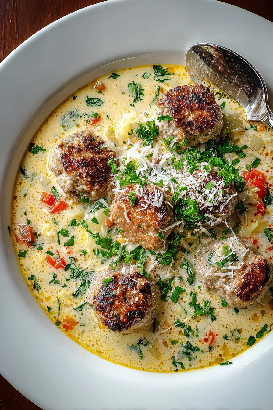 Creamy Italian Meatball Soup – FadedMix