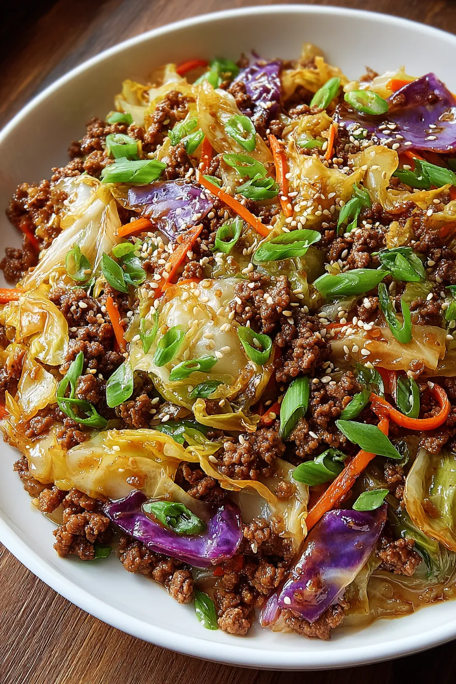 Chinese Ground Beef and Cabbage Stir Fry – FadedMix