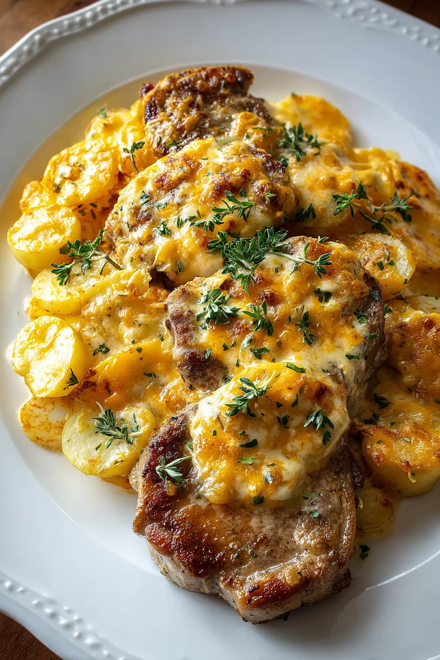 Smothered Pork Chop Scalloped Potato Casserole – FadedMix