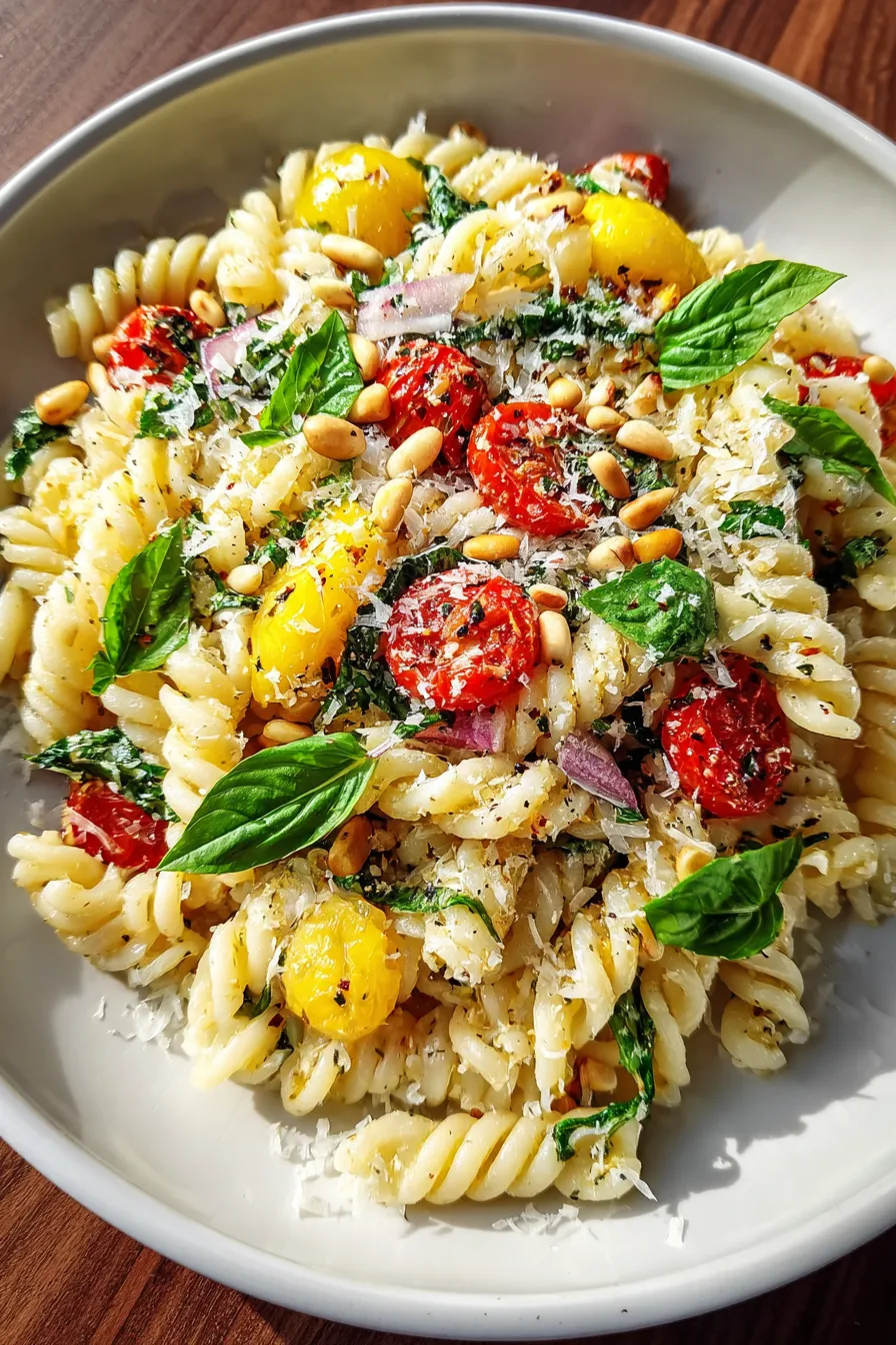 Lemon Basil Parmesan Pasta Salad – FadedMix