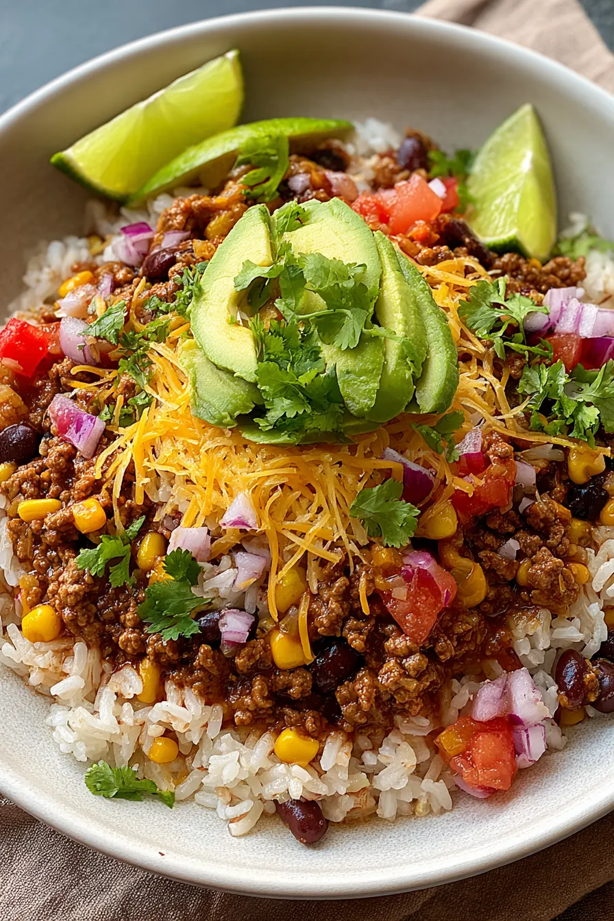 Spicy Mexican Taco Rice Bowl – FadedMix