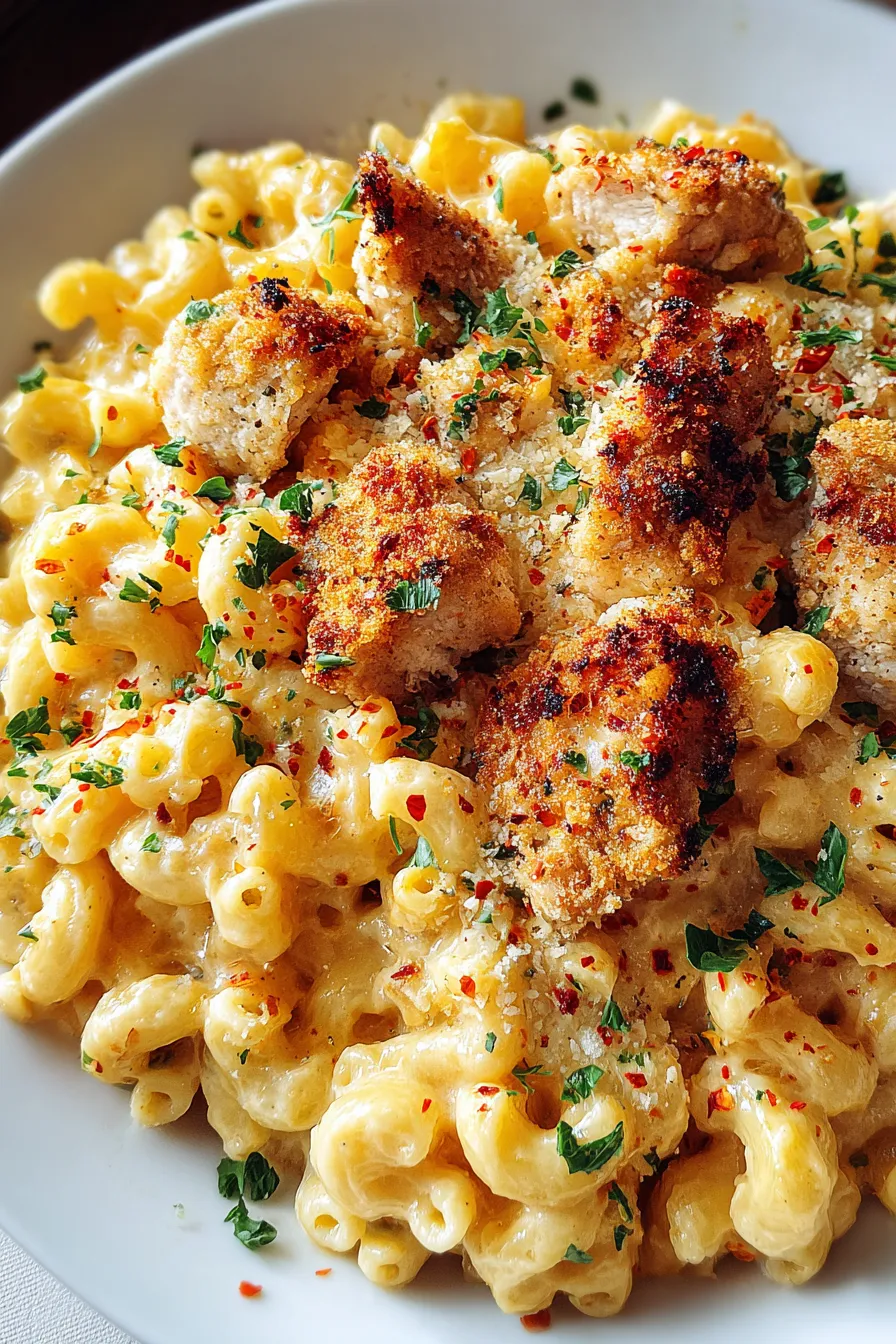 Creamy Honey Pepper Chicken Mac and Cheese – FadedMix