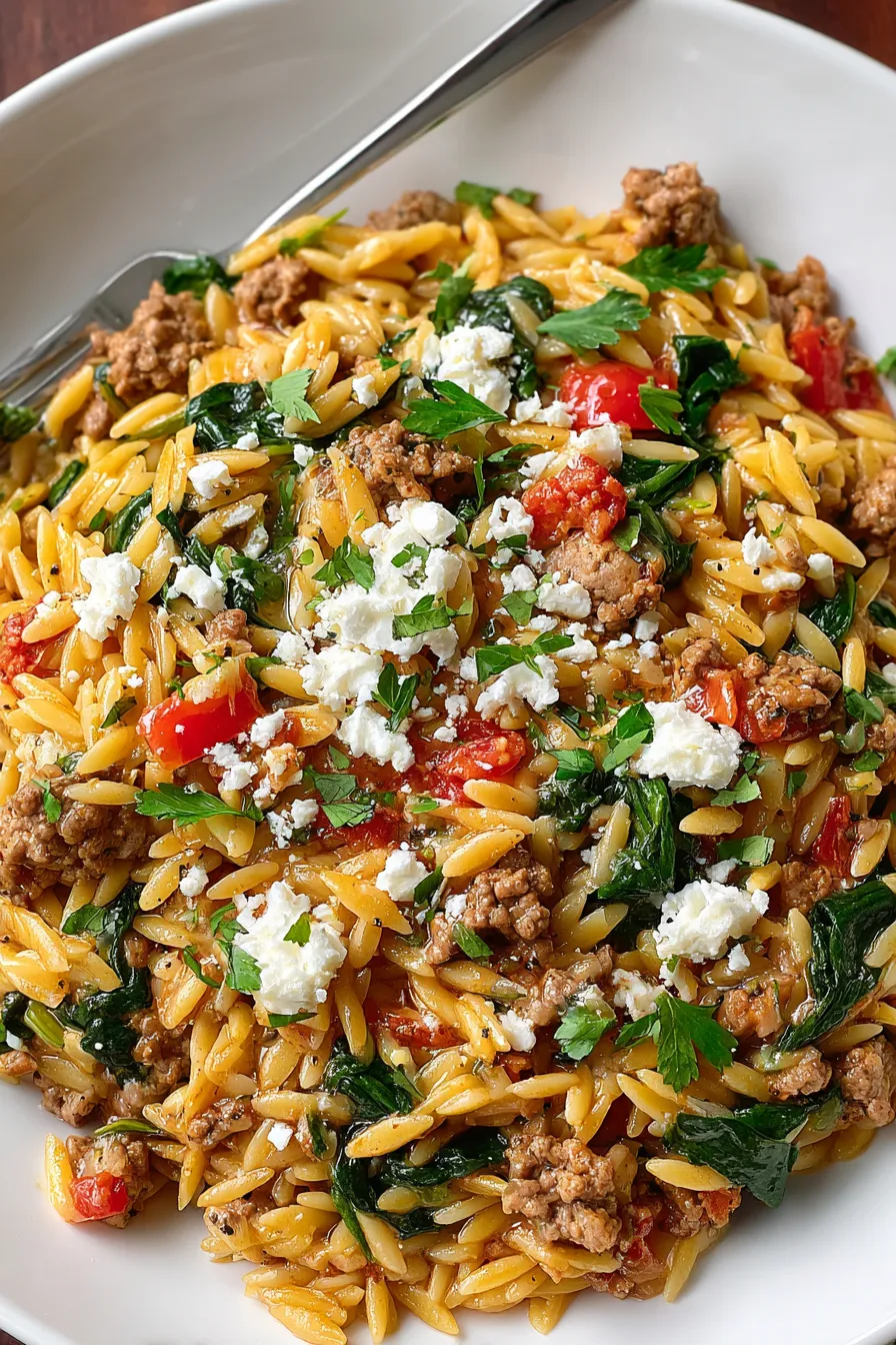 Ground Turkey and Orzo – FadedMix