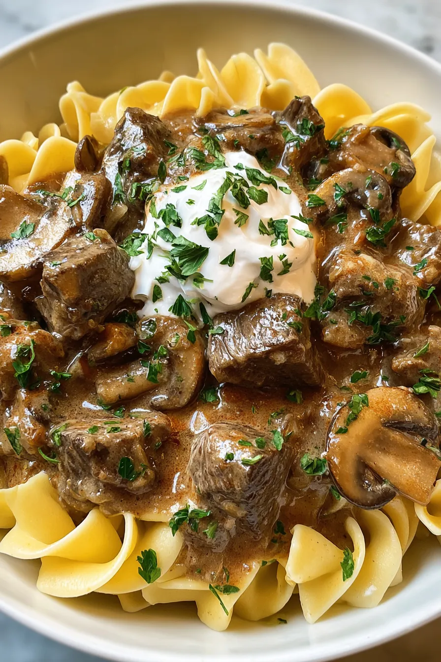 Crockpot Beef Stroganoff – FadedMix