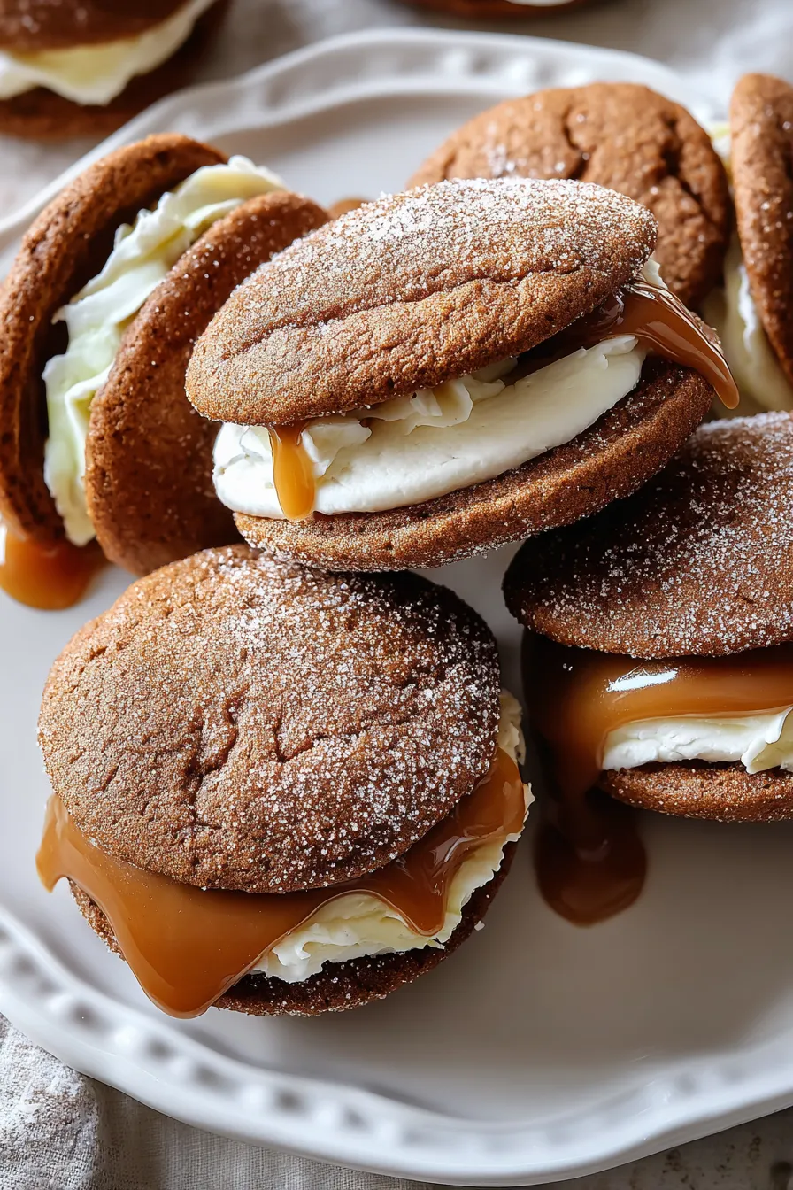 Apple Cider Whoopie Pie Cookies with Caramel – FadedMix