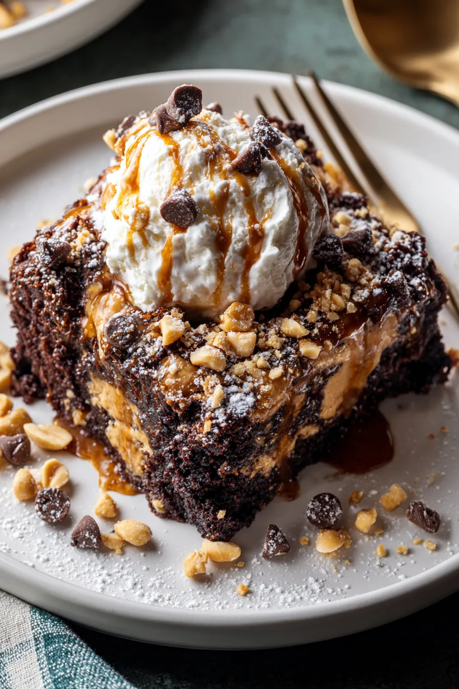 Chocolate Peanut Butter Dump Cake – FadedMix