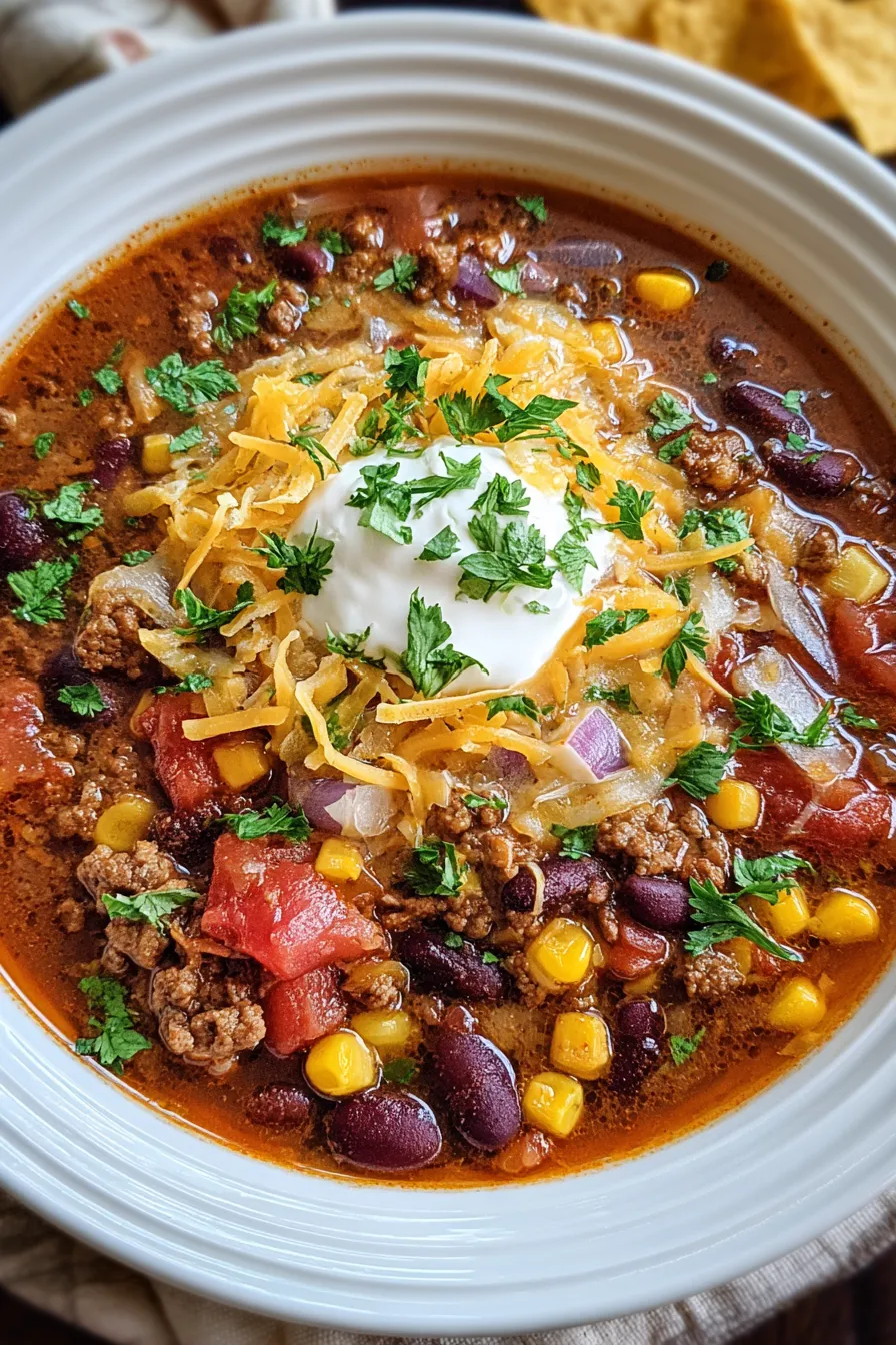 Hearty Spicy Mexican Taco Soup – FadedMix