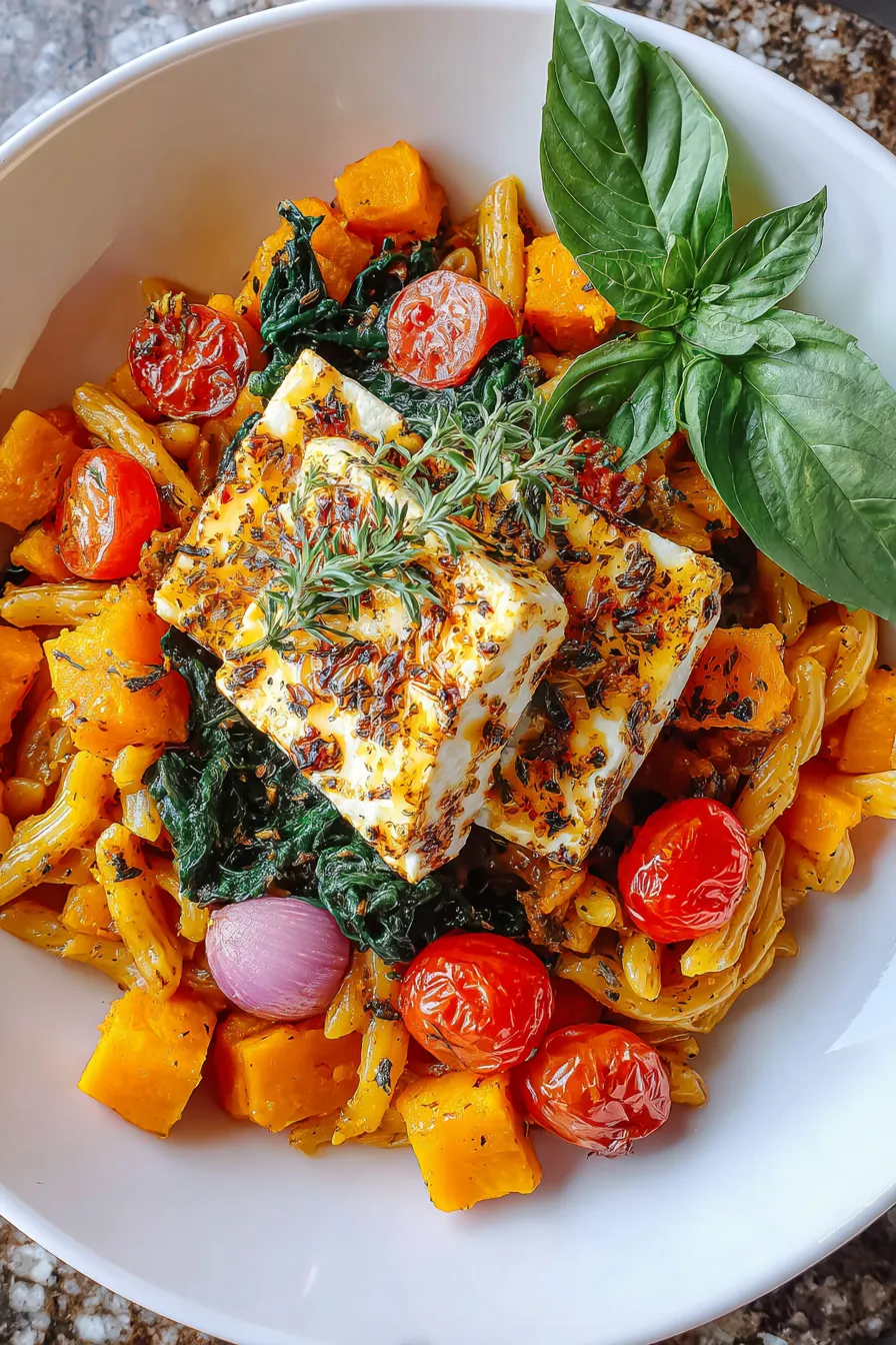Baked Feta Butternut Squash Pasta – FadedMix